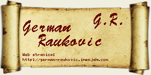 German Rauković vizit kartica